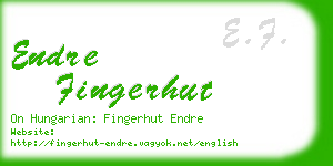 endre fingerhut business card